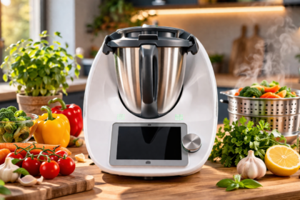 nowoczesny robot kuchenny w kuchni przygotowywanie jedzenia Thermomix