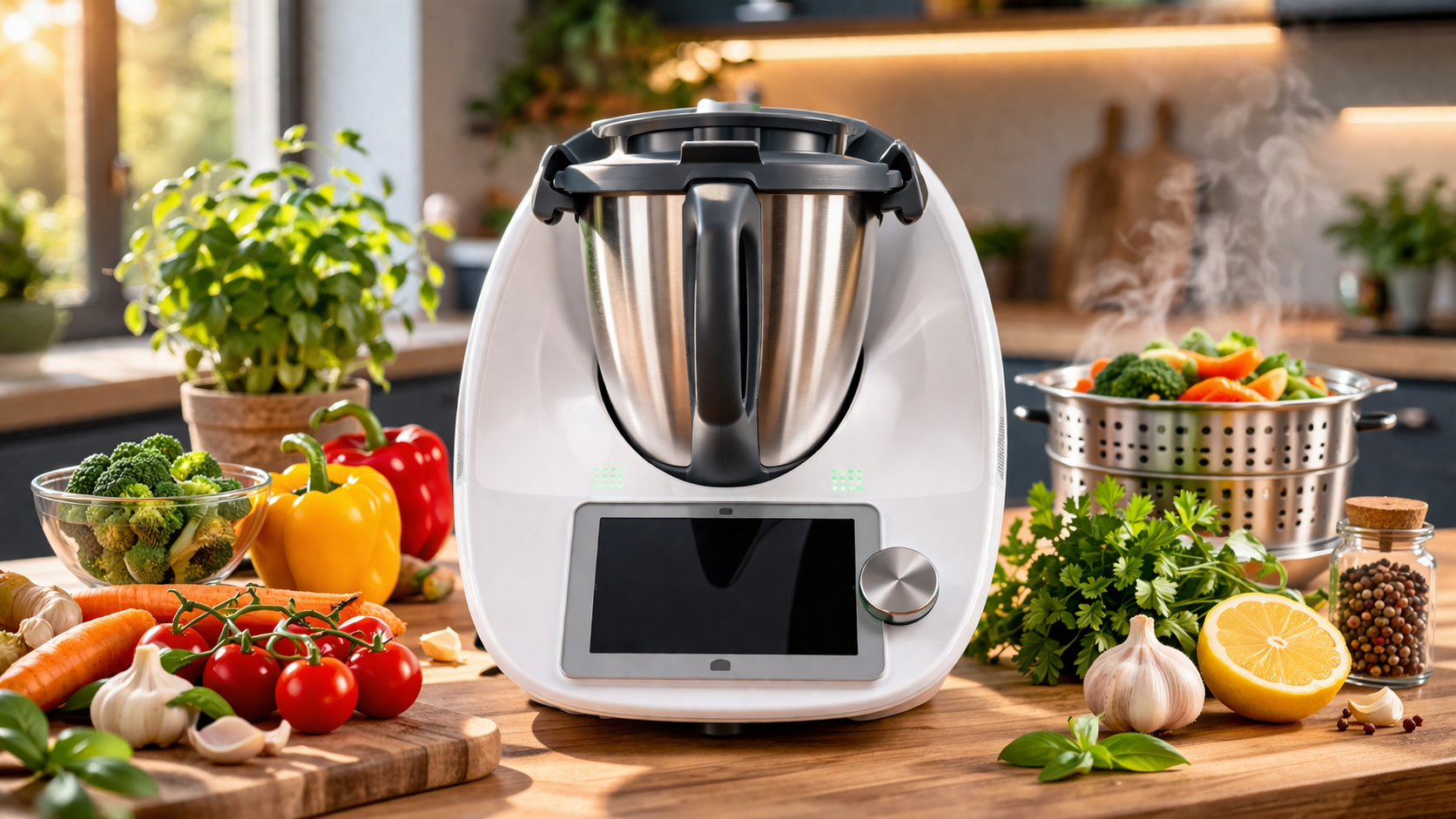 nowoczesny robot kuchenny w kuchni przygotowywanie jedzenia Thermomix